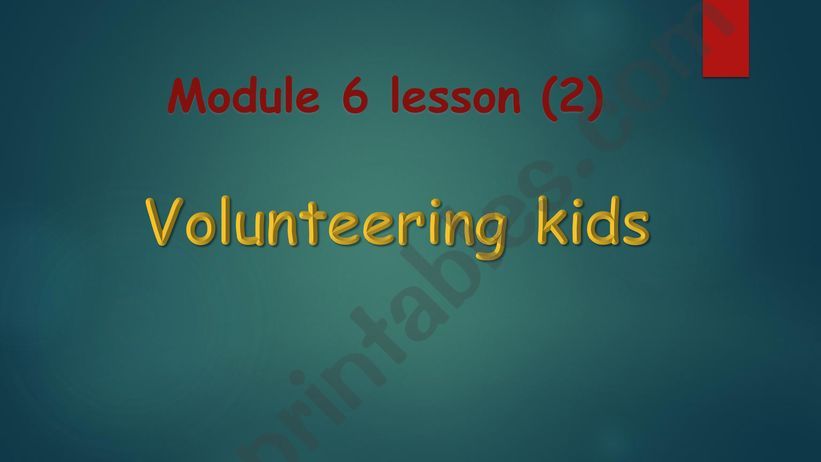 Volunteering kids powerpoint