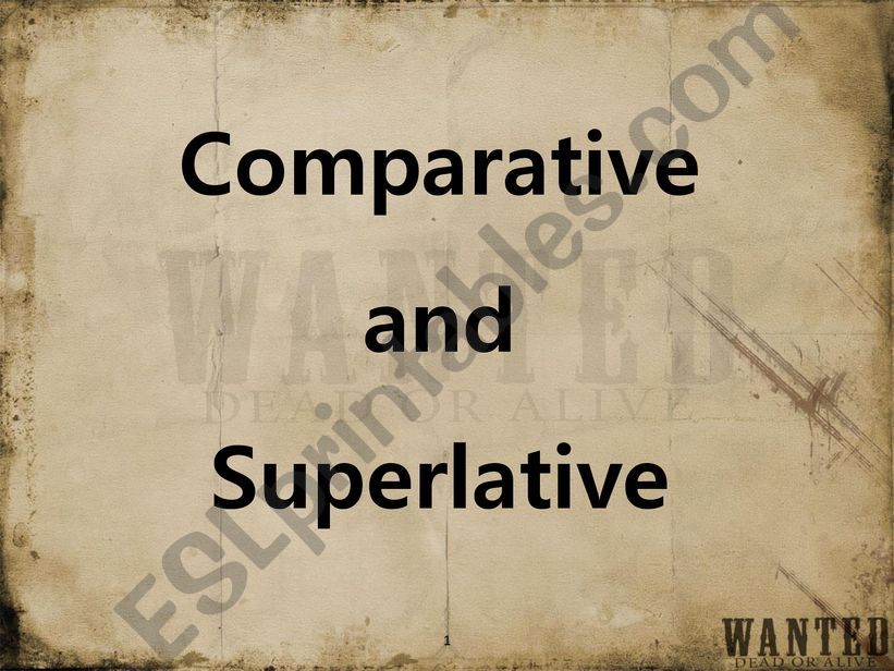 Comparative and superlatives activities