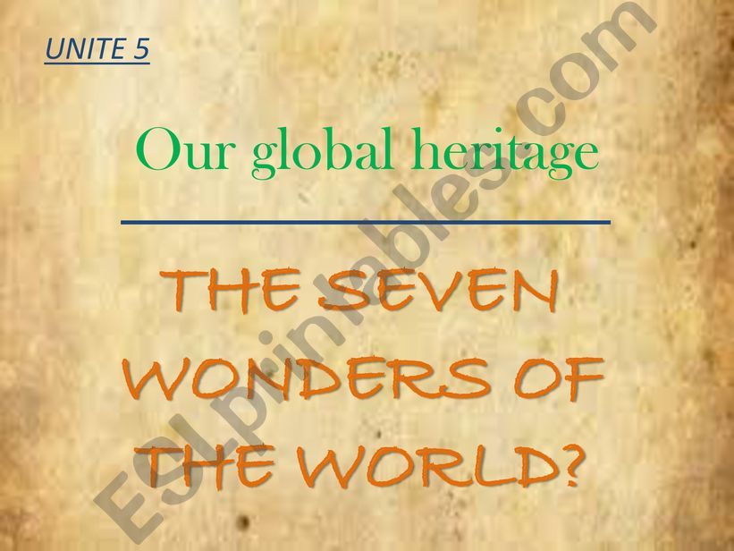 the new 7 wonders powerpoint