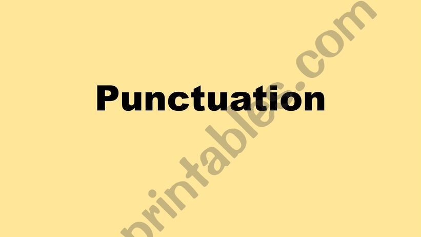 Punctuation powerpoint