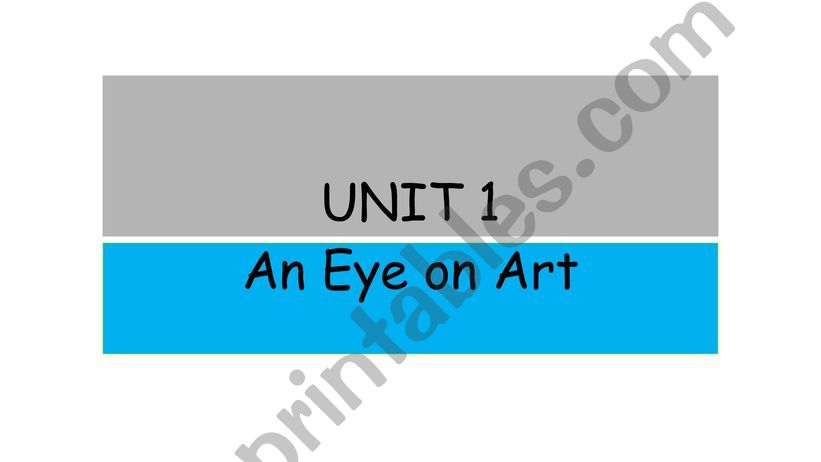 Eye on ART powerpoint