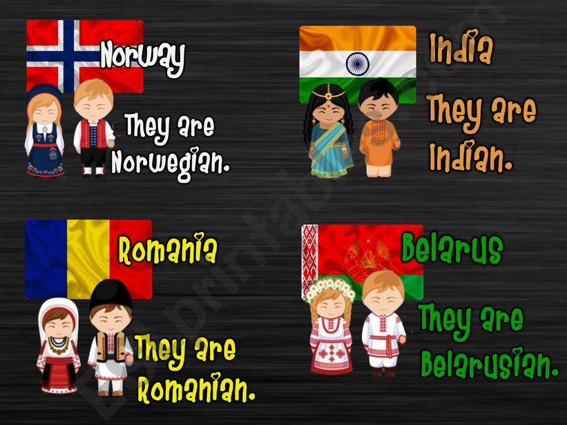 Countries and nationalities- part IV