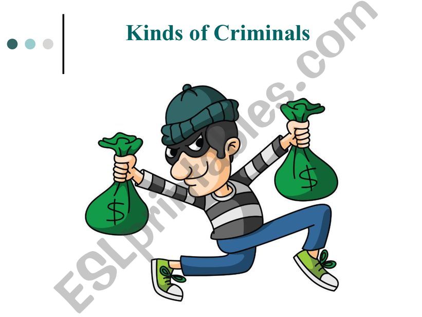 Kinds of Criminals powerpoint