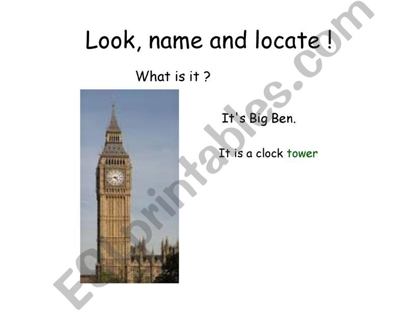 London monuments describe and locate