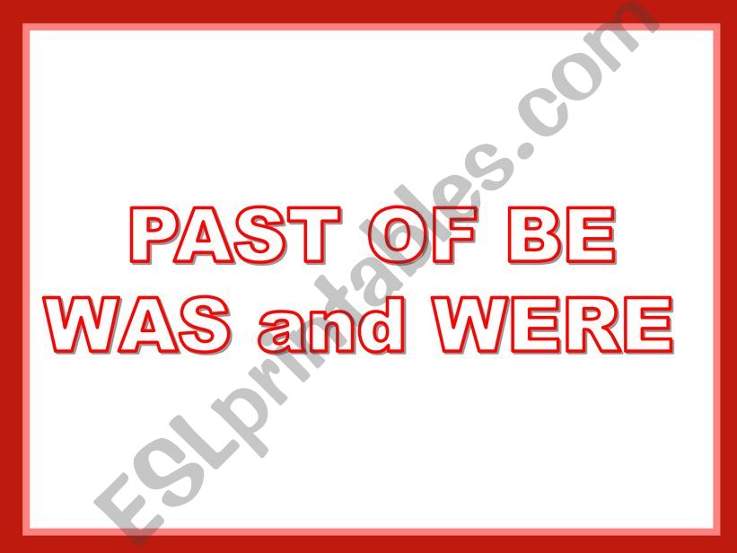 PAST OF BE powerpoint