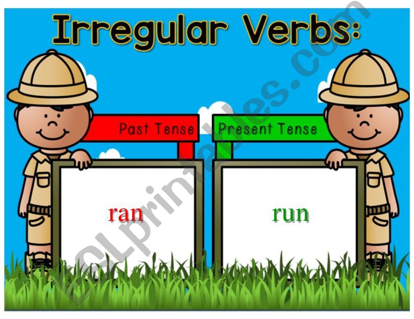 Safari Verb Tenses PowerPoint - 10 PARTS - 98 Slides