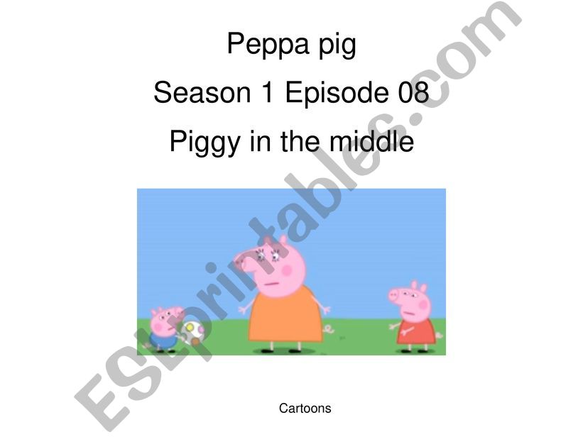 Peppa pig Season 1 Episode 08 Piggy in the Middle