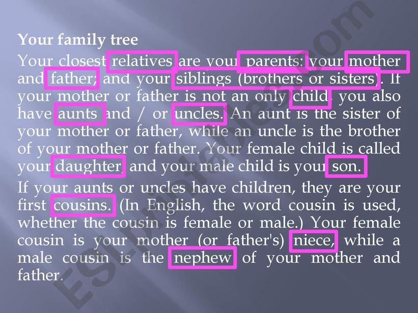 FAMILY powerpoint