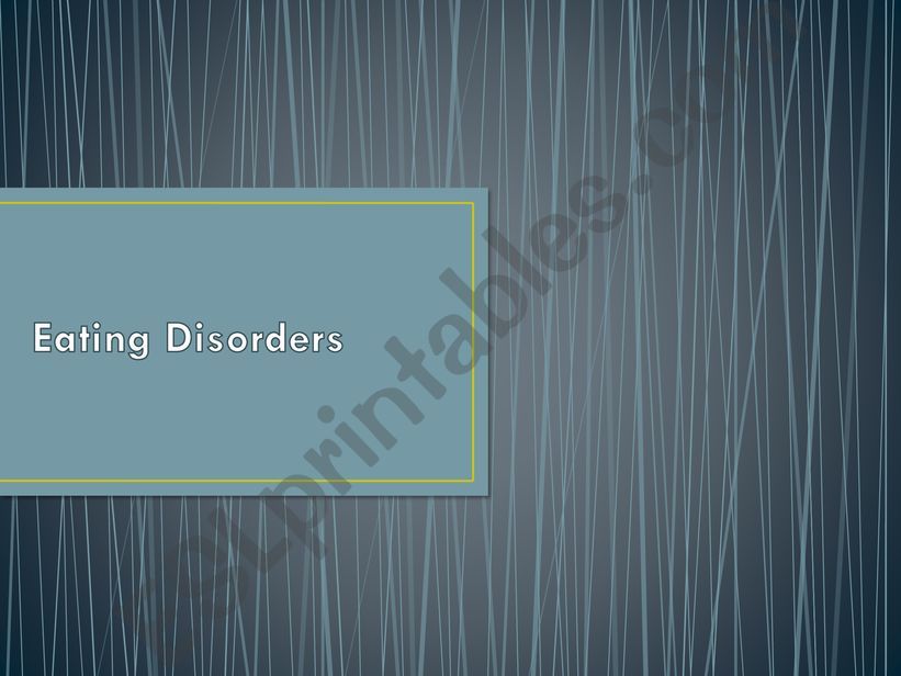 Eating disorders powerpoint