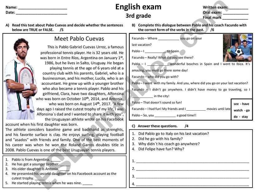 English Exam powerpoint