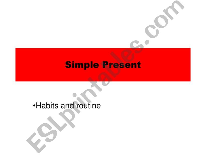 Simple Present Tense powerpoint