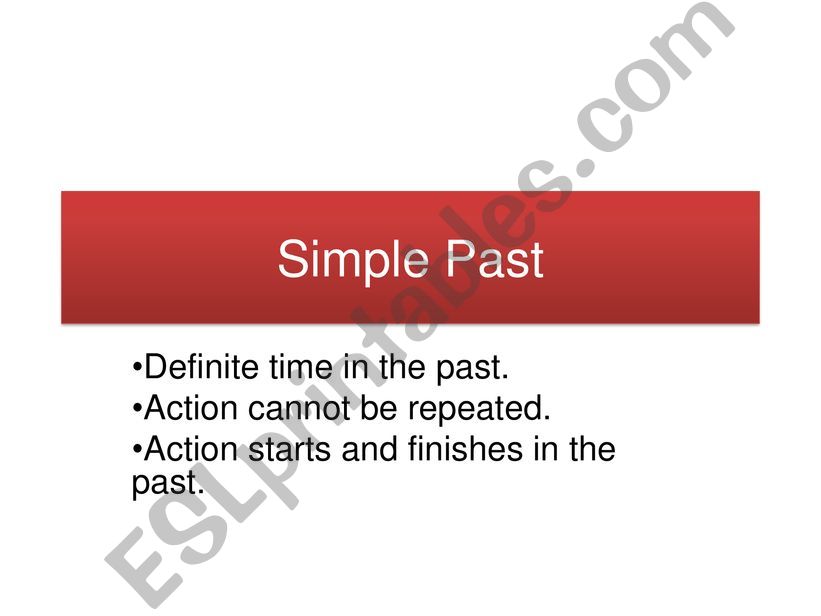 Simple Past Tense powerpoint