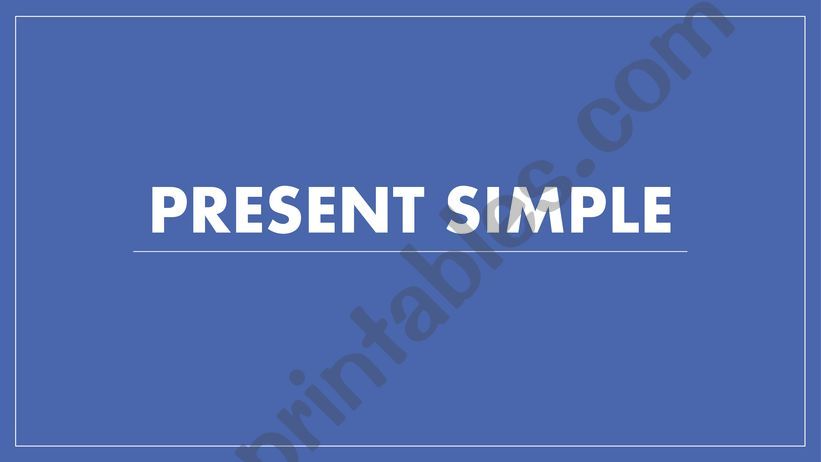 Present Simple Tense powerpoint