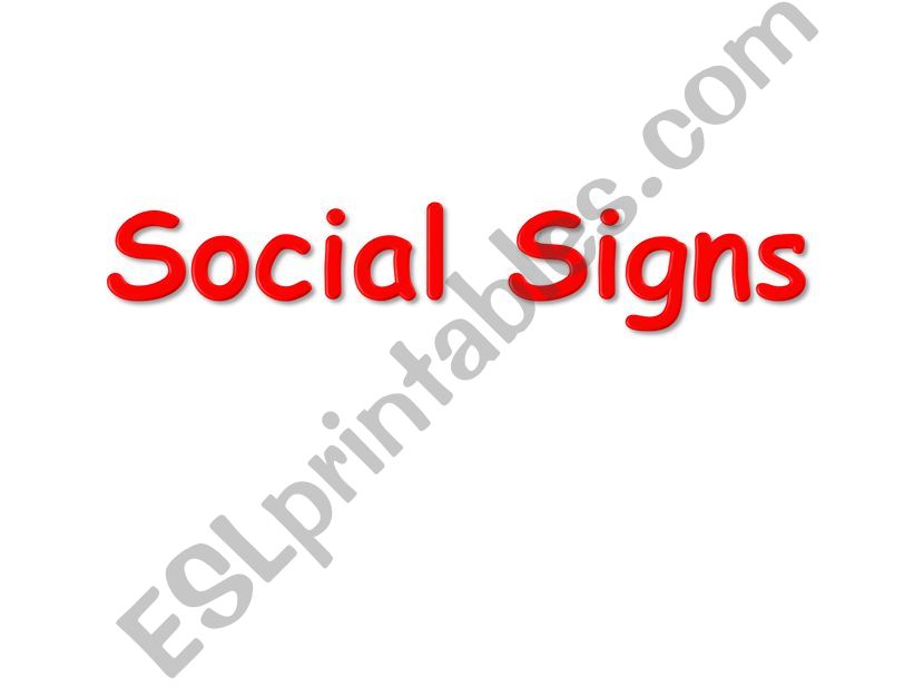 social signs powerpoint