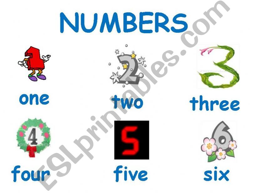 numbers from one to twelve powerpoint