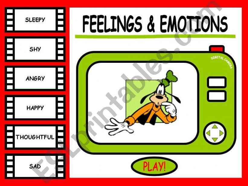 SAY CHEESE! - FEELINGS GAME powerpoint