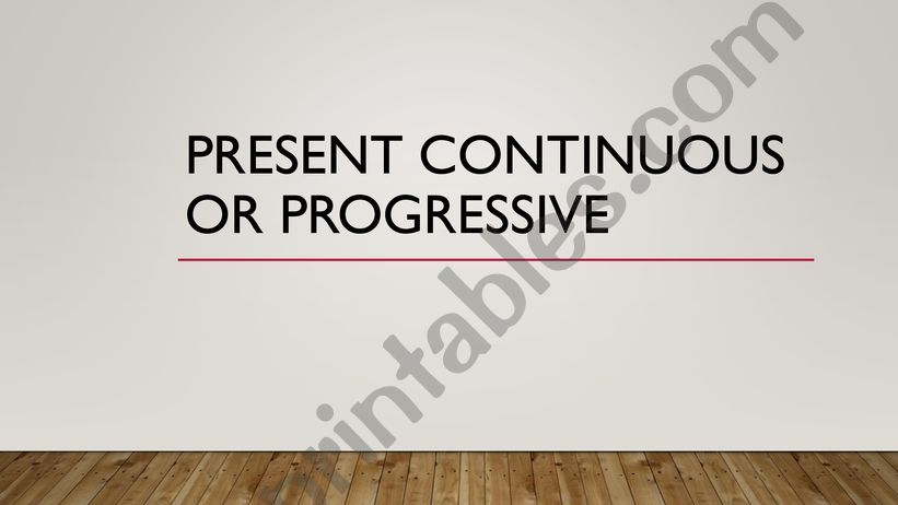 Present Continuous powerpoint