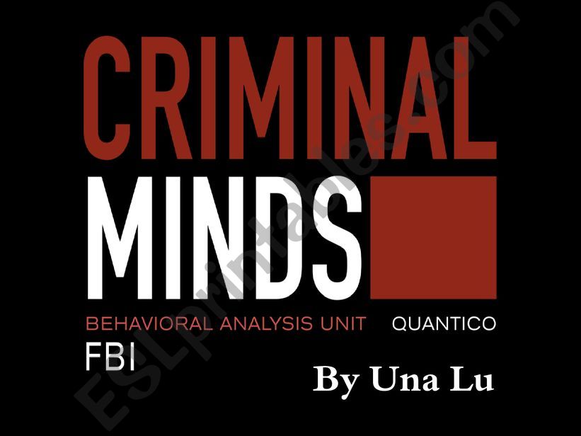 criminal minds powerpoint