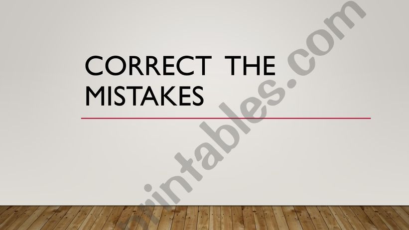 find the mistake powerpoint