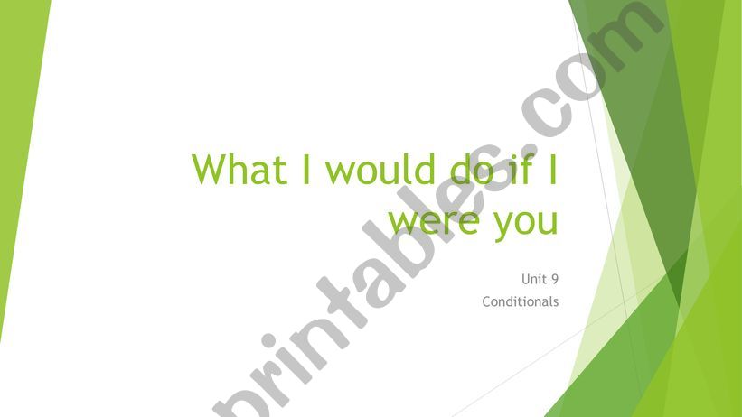 Second and Third Conditional powerpoint