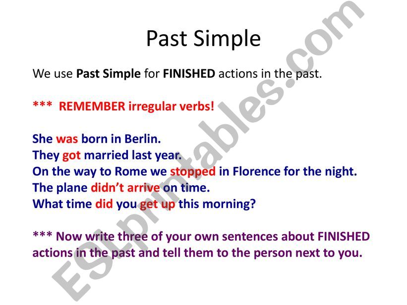 Past Simple and Past Continuous