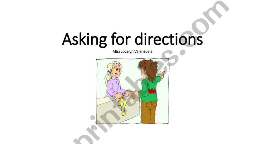 Asking and giving directions powerpoint