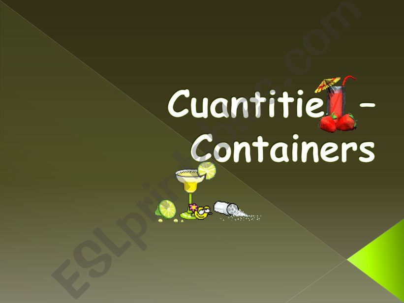 containers and quantifiers powerpoint