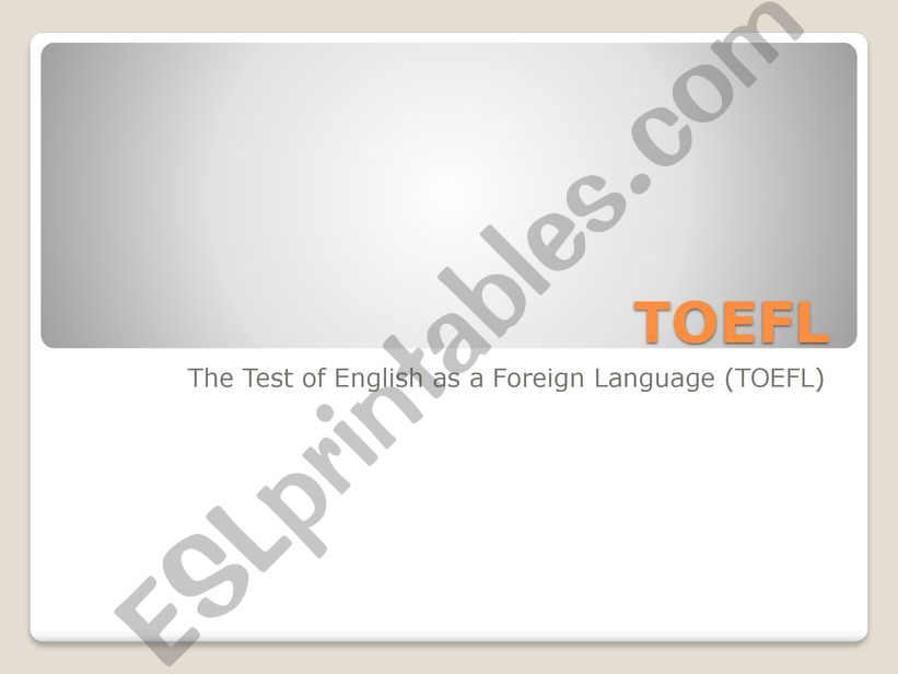 TOEFL presentation - reading powerpoint