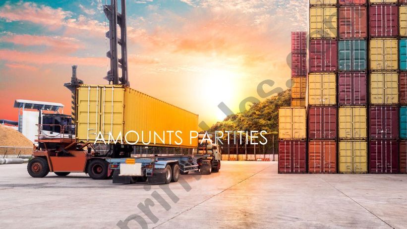 AMOUNTS PARTITIES OR CONTAINERS
