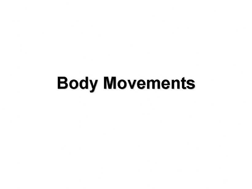 types of movement in human body ppt