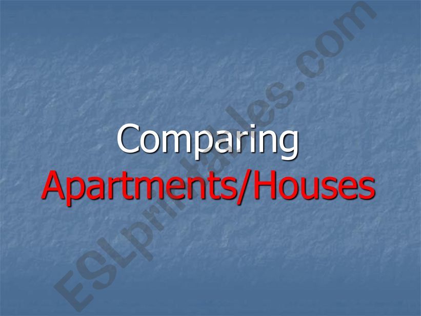  Comparing Apartments powerpoint