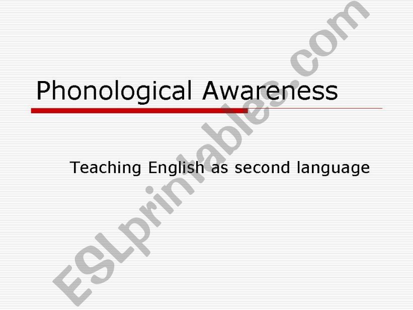 phonological awareness powerpoint