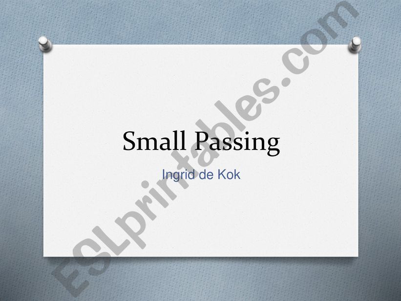 Small Passing Poem powerpoint