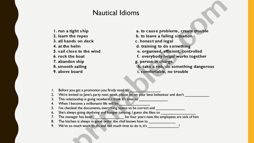 Nautical Idioms powerpoint