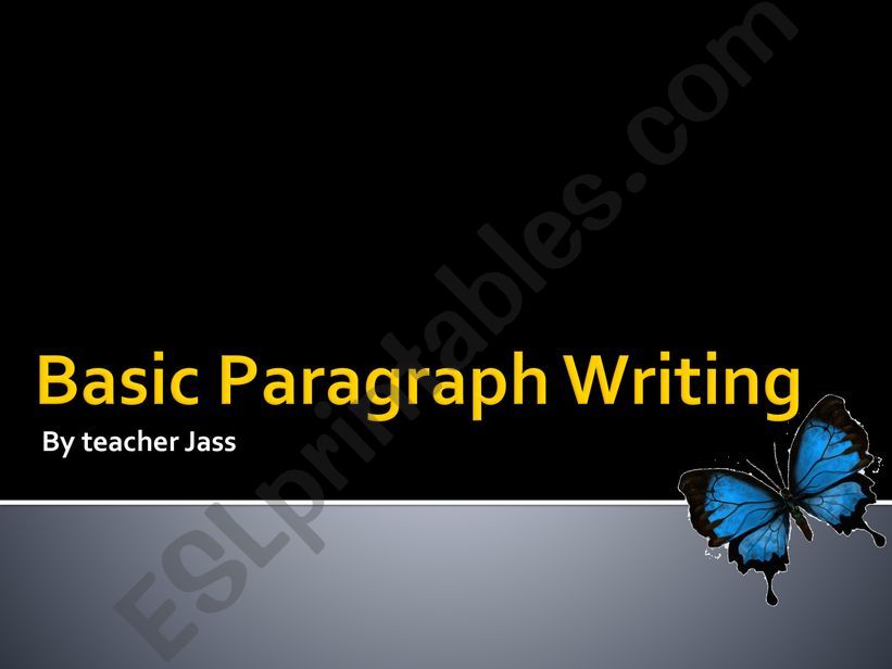 Basic Paragraph Writing powerpoint