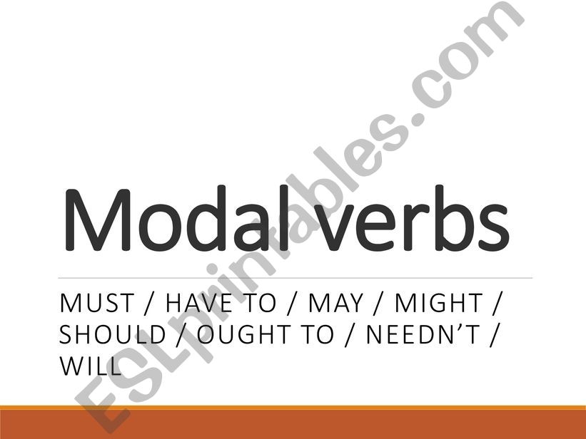 Modal verbs powerpoint