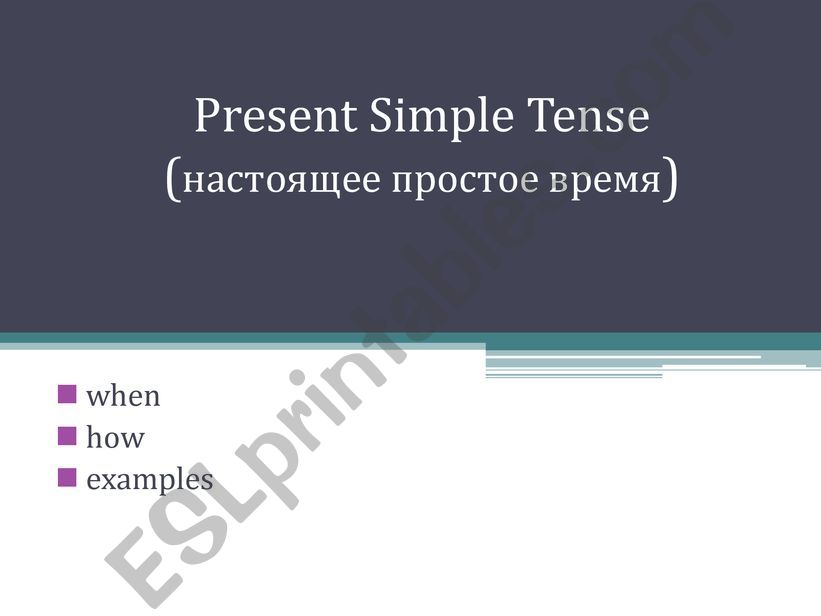 Present Simple Rule and Examples