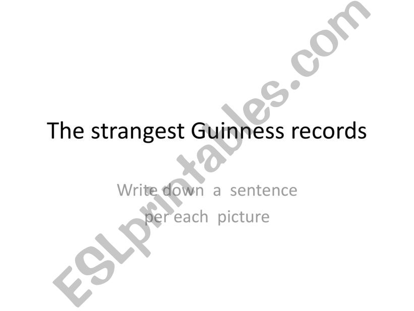 The starngest world records powerpoint
