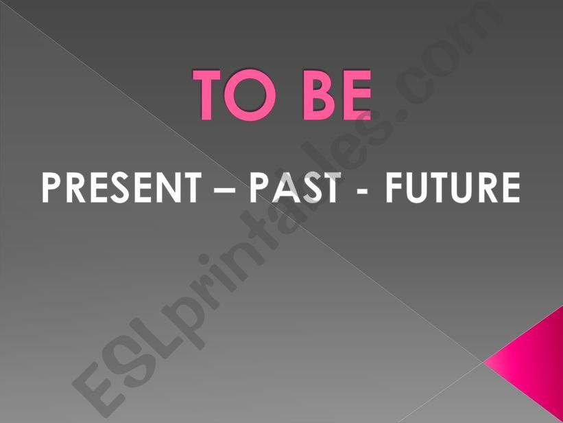 To be - Present- Past - Future