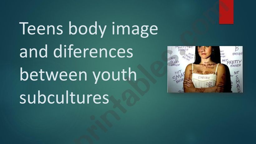 Teens and Youth Subcultures powerpoint