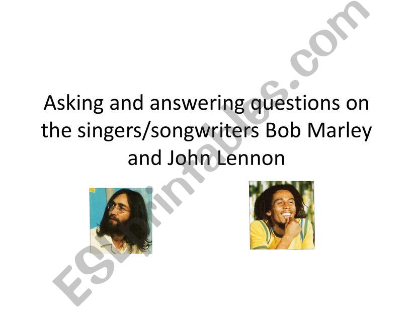 bob marley and john lennon powerpoint