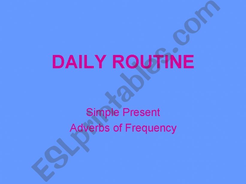 Daily Routine powerpoint