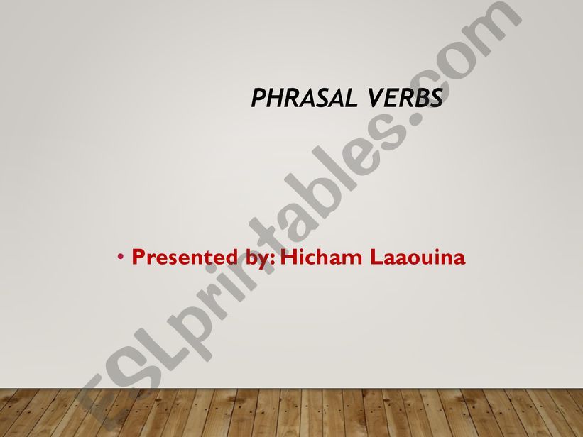 Phrasal Verbs powerpoint