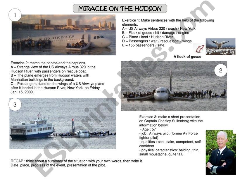 AIR CRASH ON THE HUDSON RIVER powerpoint