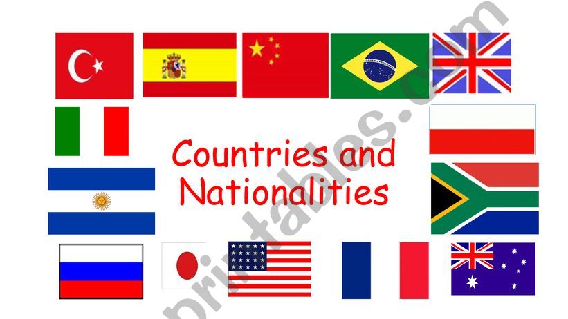 COUNTRİES NATIONALITIES AND CAPITALS