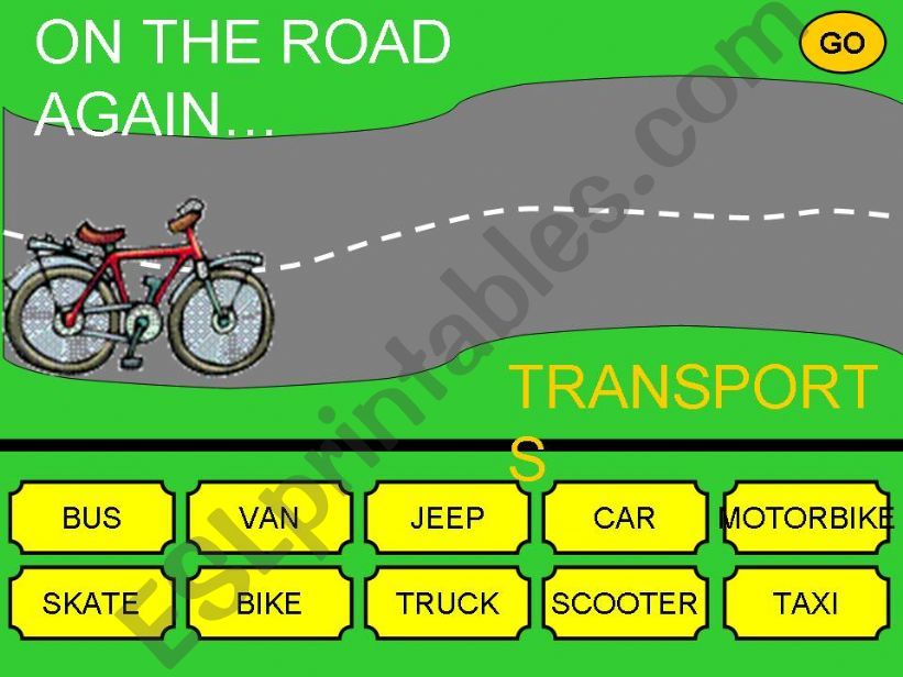 MEANS OF TRANSPORT GAME powerpoint