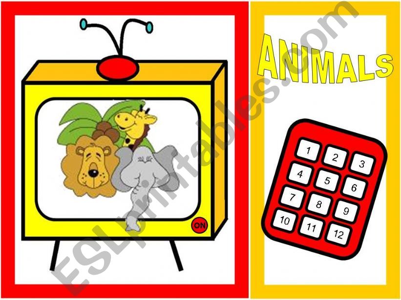 ANIMALS ON TV - GAME powerpoint
