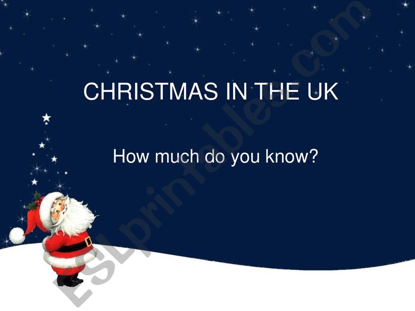 Christmas in the UK powerpoint