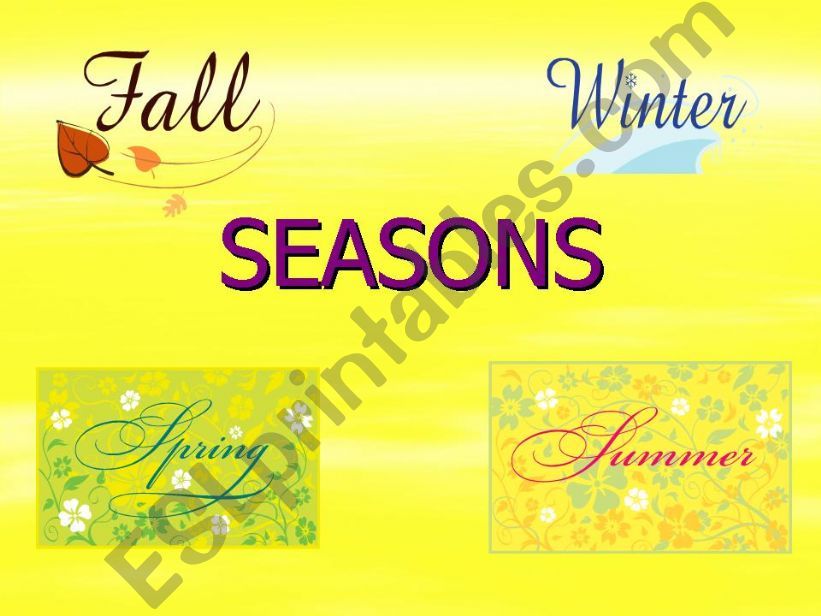 SEASONS AND MONTHS powerpoint