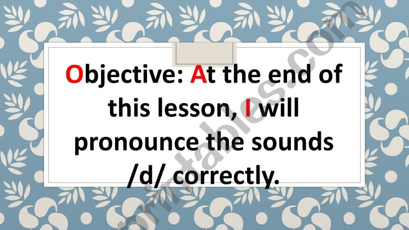 PHONICS /D/ powerpoint